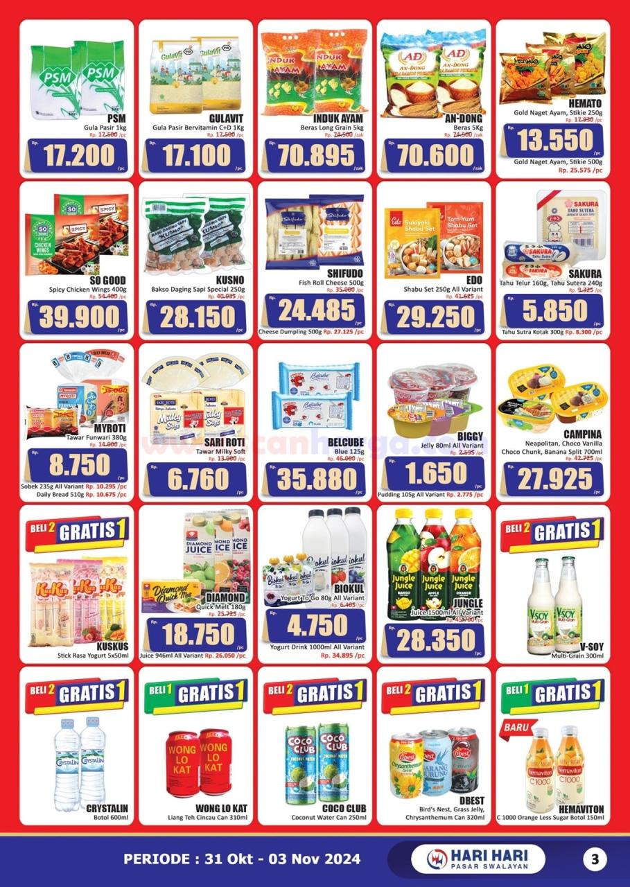 Katalog Promo JSM Hari Hari Swalayan 31 Oktober - 3 November 2024 3