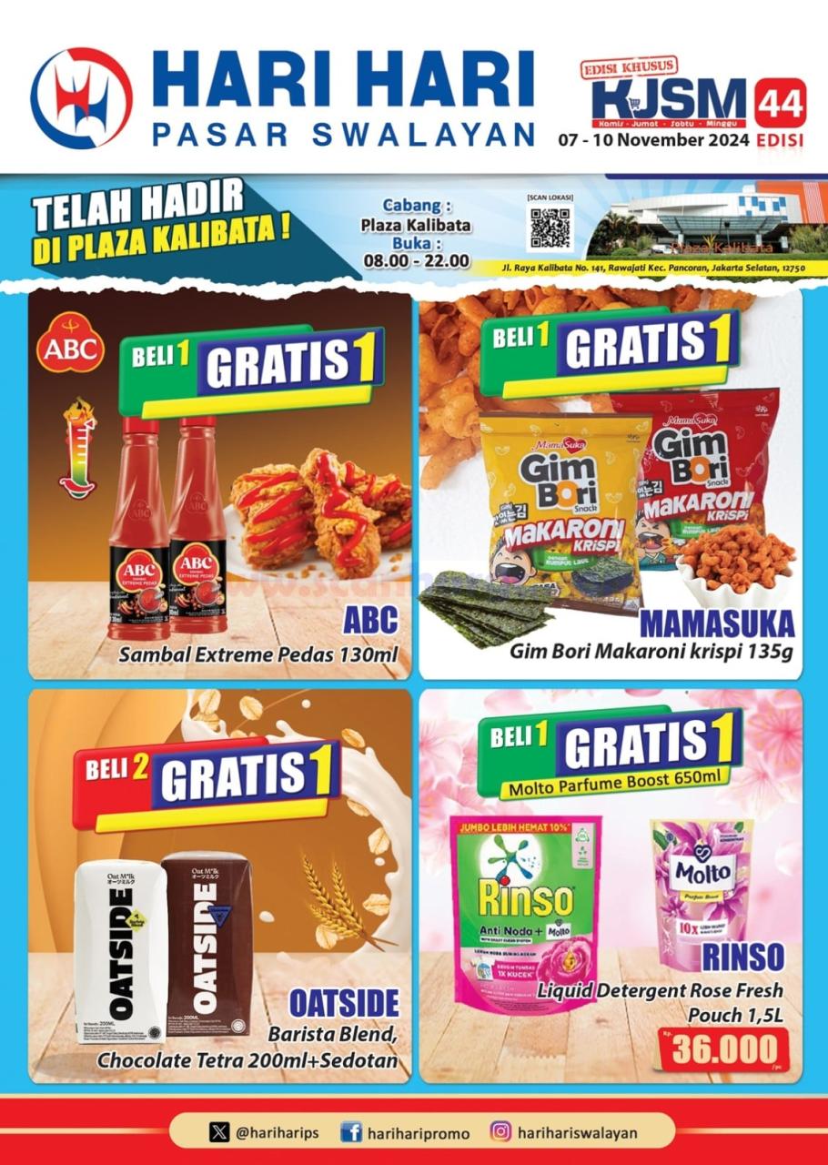 Katalog Promo JSM Hari Hari Swalayan 7 - 10 November 2024 1