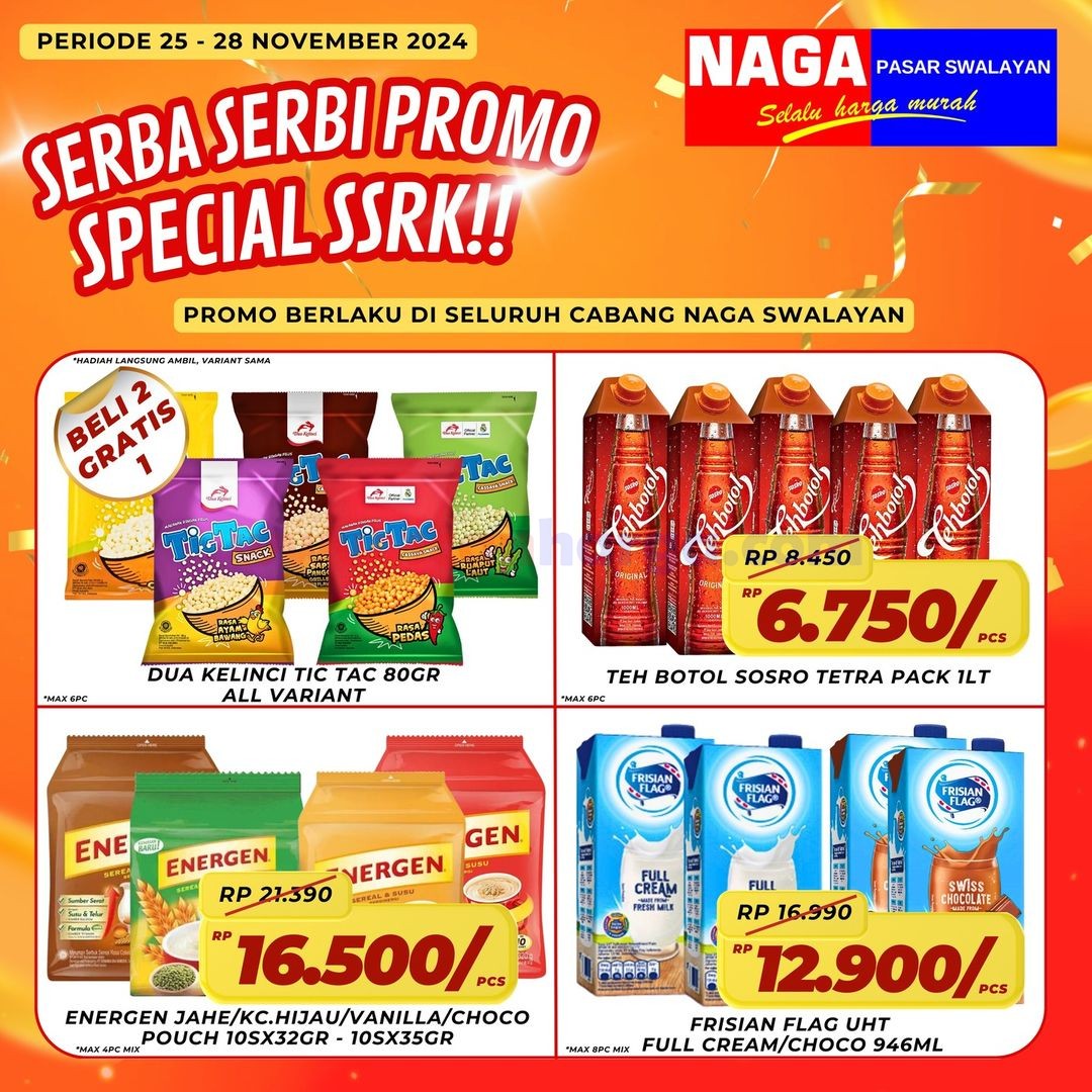 Katalog Promo Naga Swalayan Weekday 25 - 28 November 2024