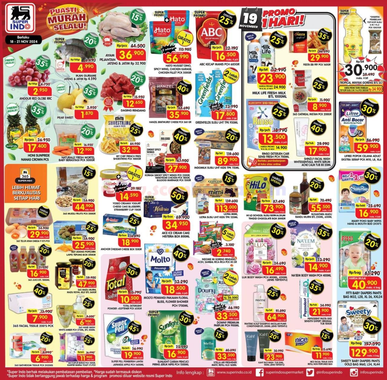 Katalog Promo Superindo Weekday Terbaru 18 - 21 November 2024