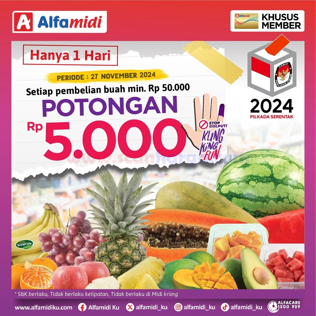 Promo ALFAMIDI SPESIAL PILKADA TERBARU 27 November 2024