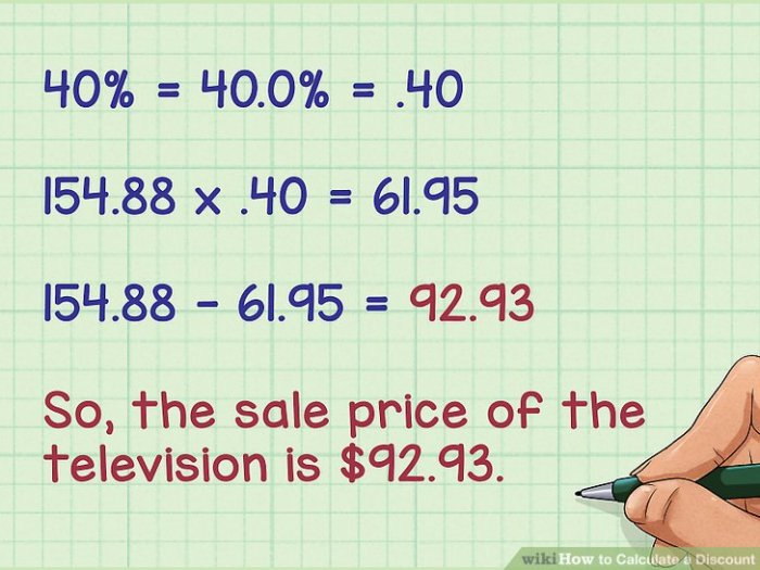 Discount calculate problems wikihow step sample ways