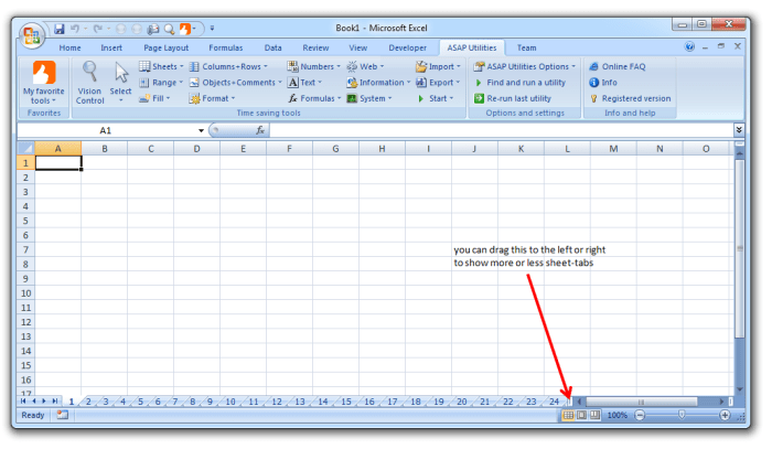 Cara menampilkan sheet di excel