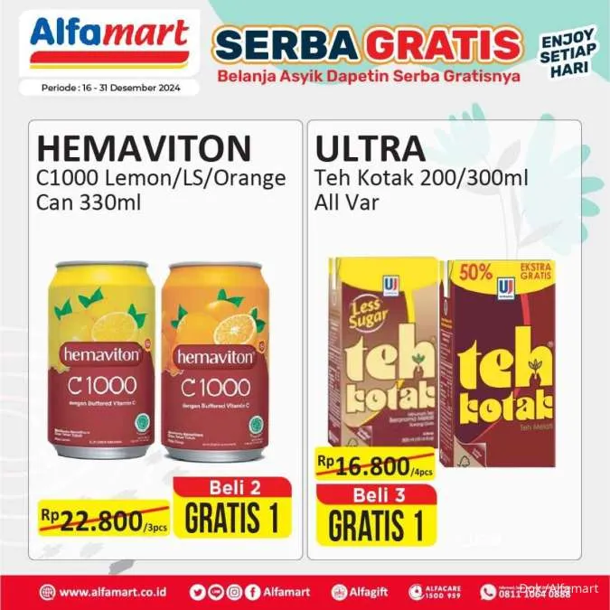 Promo Alfamart Serba Gratis Periode 16-31 Desember 2024