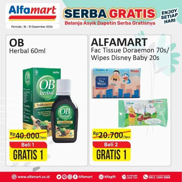 Promo Alfamart Serba Gratis Periode 16-31 Desember 2024