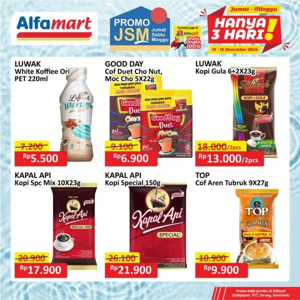 Promo JSM Alfamart Periode 13-15 Desember 2024