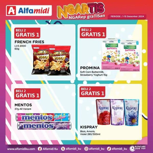 Promo Alfamidi Ngartis (Ngarep Gratisan) Periode 1-15 Desember 2024