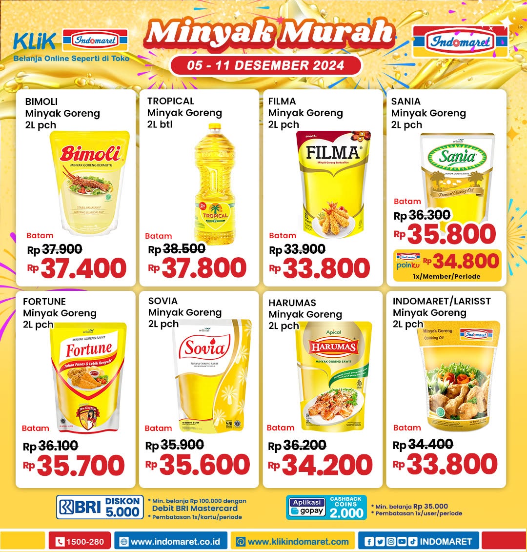 Promo Indomaret Minyak Murah Periode 5-11 Desember 2024