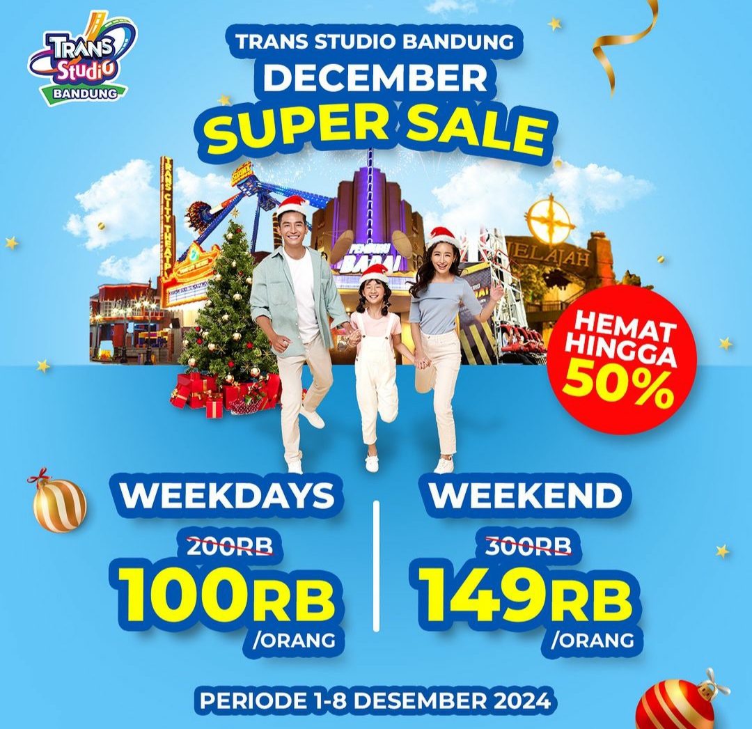 Promo December Super Sale dari Trans Studio Bandung 