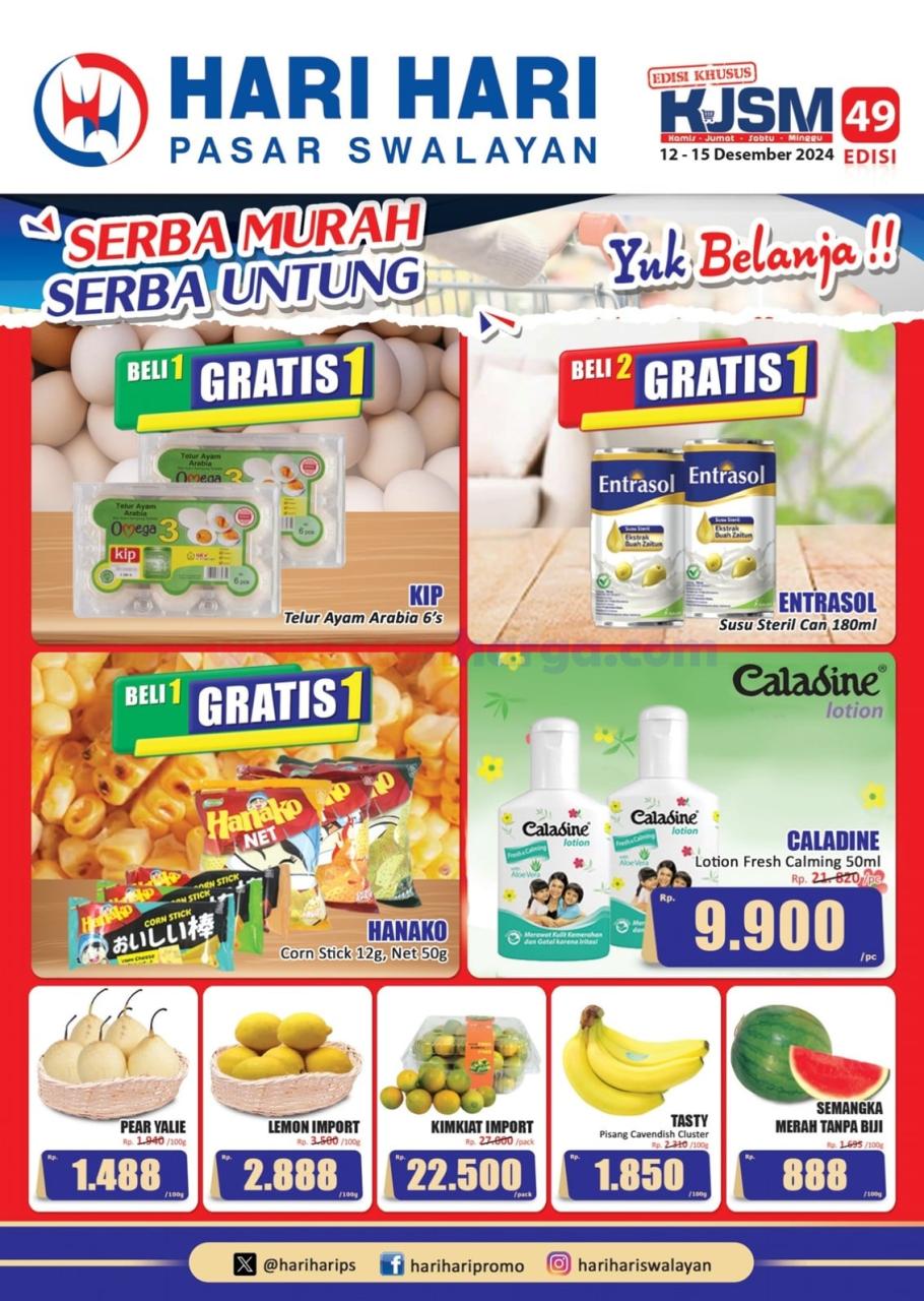 Katalog Promo JSM Hari Hari Swalayan 12 - 15 Desember 2024 1