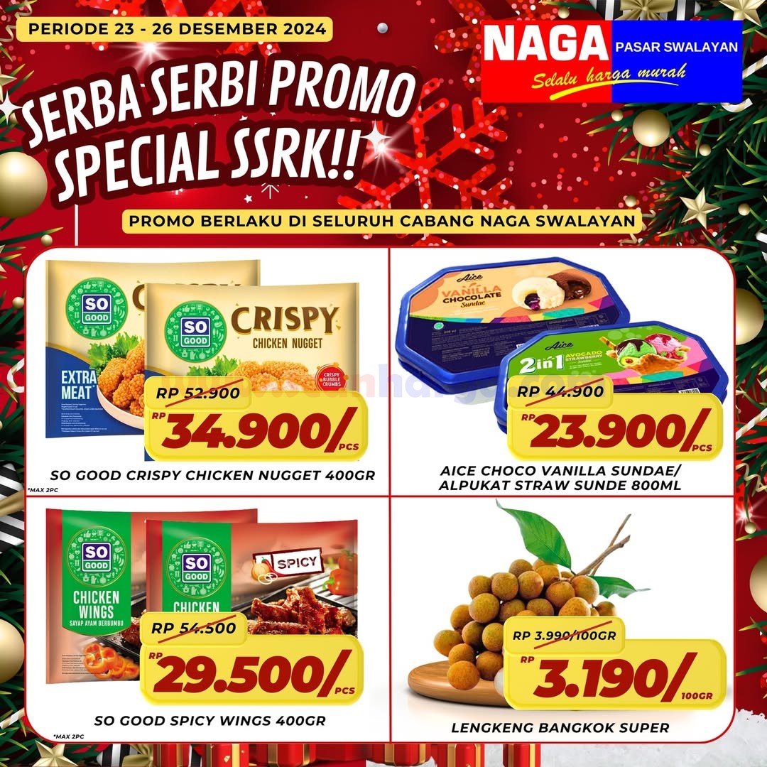 Katalog Promo Naga Swalayan Weekday 23 - 26 Desember 2024