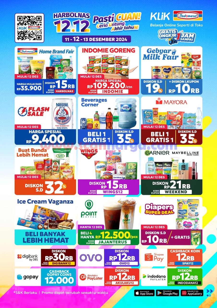 Promo 12.12 Indomaret Spesial Harbolnas 11 - 13 Desember 2024 1