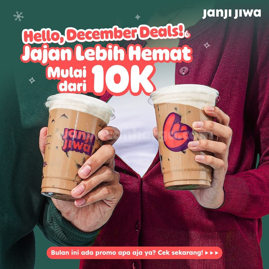 Promo KOPI JANJI JIWA Spesial DESEMBER DEALS - Harga Menu mulai Rp. 10RB