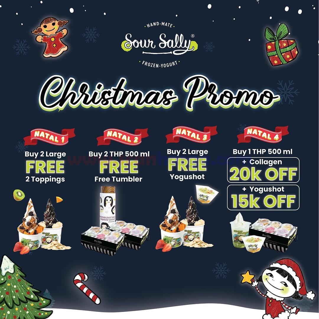 Promo Sour Sally Terbaru Hari Ini, Serbu Paket Natal Banyak Bonus & Gratisannya