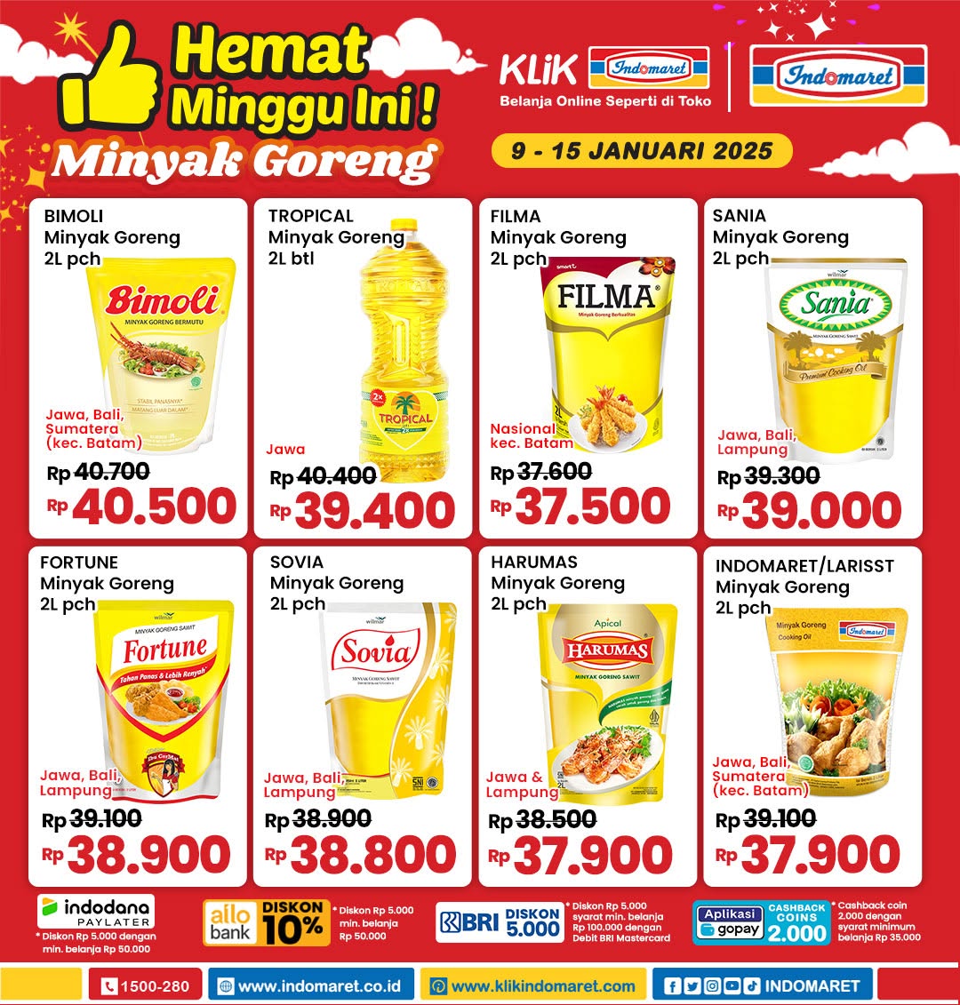 Promo Indomaret Minyak Murah Periode 9-15 Januari 2025