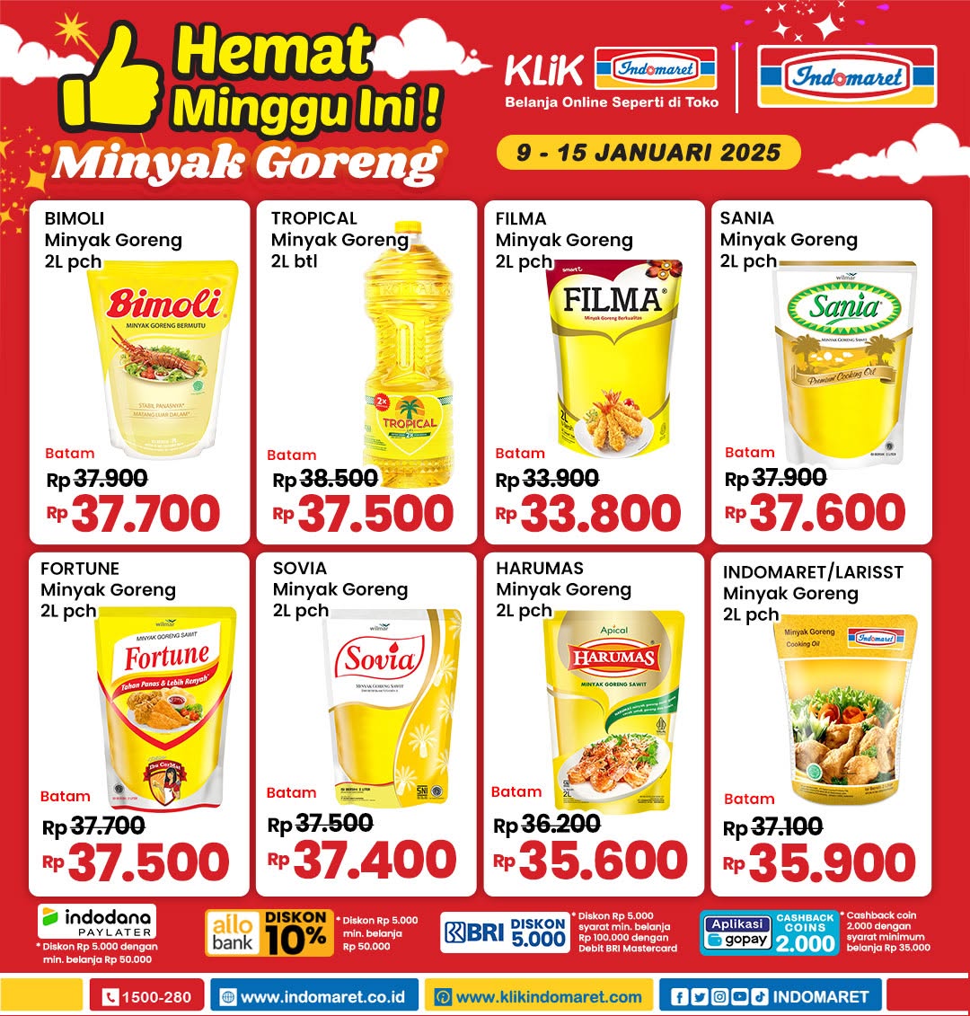 Promo Indomaret Minyak Murah Periode 9-15 Januari 2025