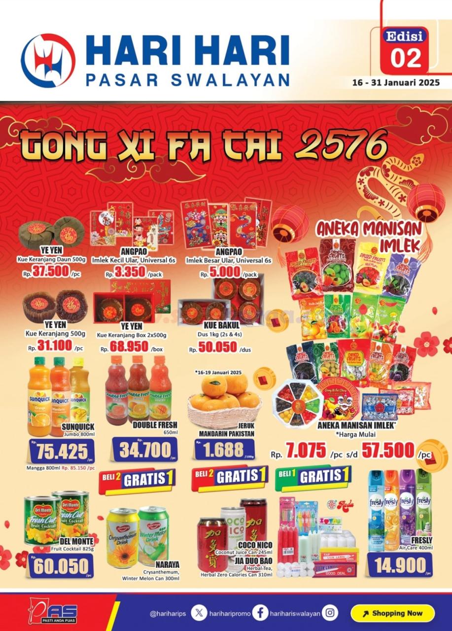 Katalog Promo Hari Hari Swalayan 16 - 31 Januari 2025