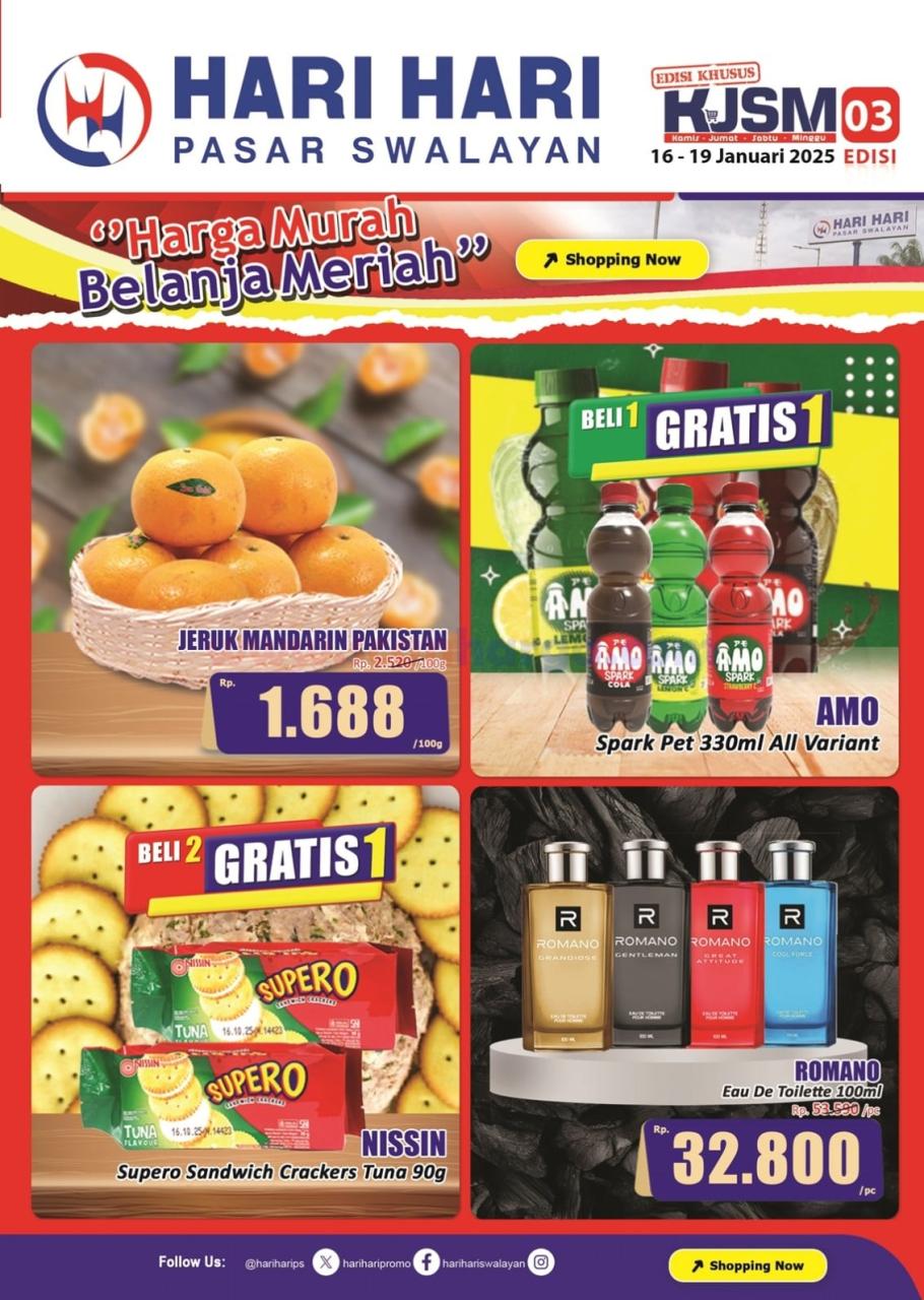 Katalog Promo JSM Hari Hari Swalayan 16 - 19 Januari 2025