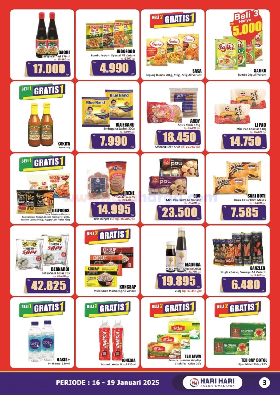 Katalog Promo JSM Hari Hari Swalayan 16 - 19 Januari 2025 3