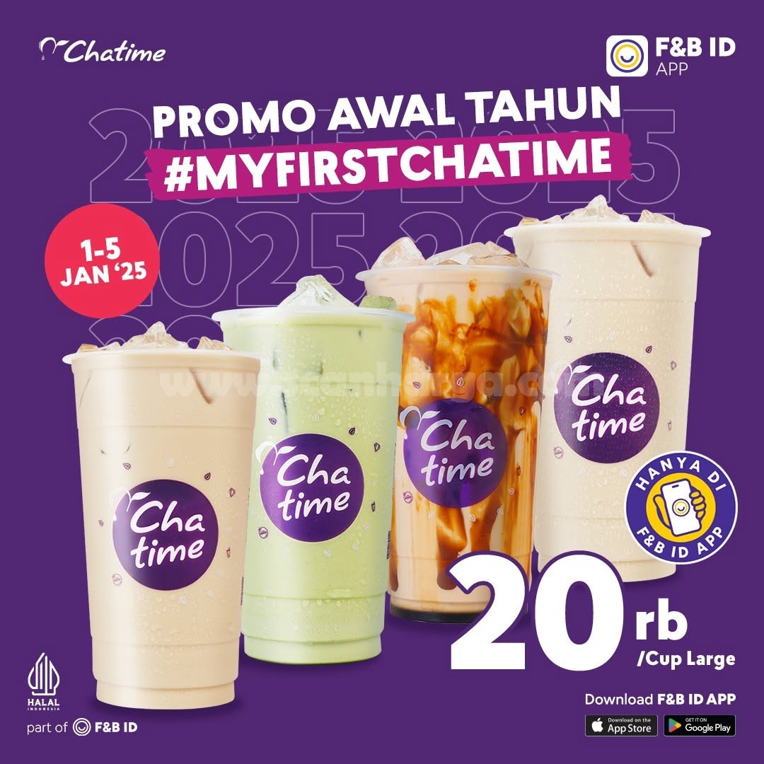 Promo Chatime Awal Tahun Baru 2025, Beli Chatime Large Hanya Rp. 20.000