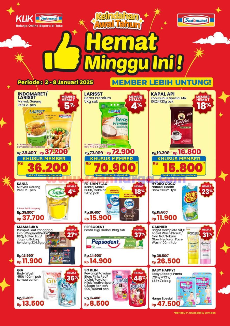 Promo Indomaret Hemat Banget Periode 2 - 8 Januari 2025