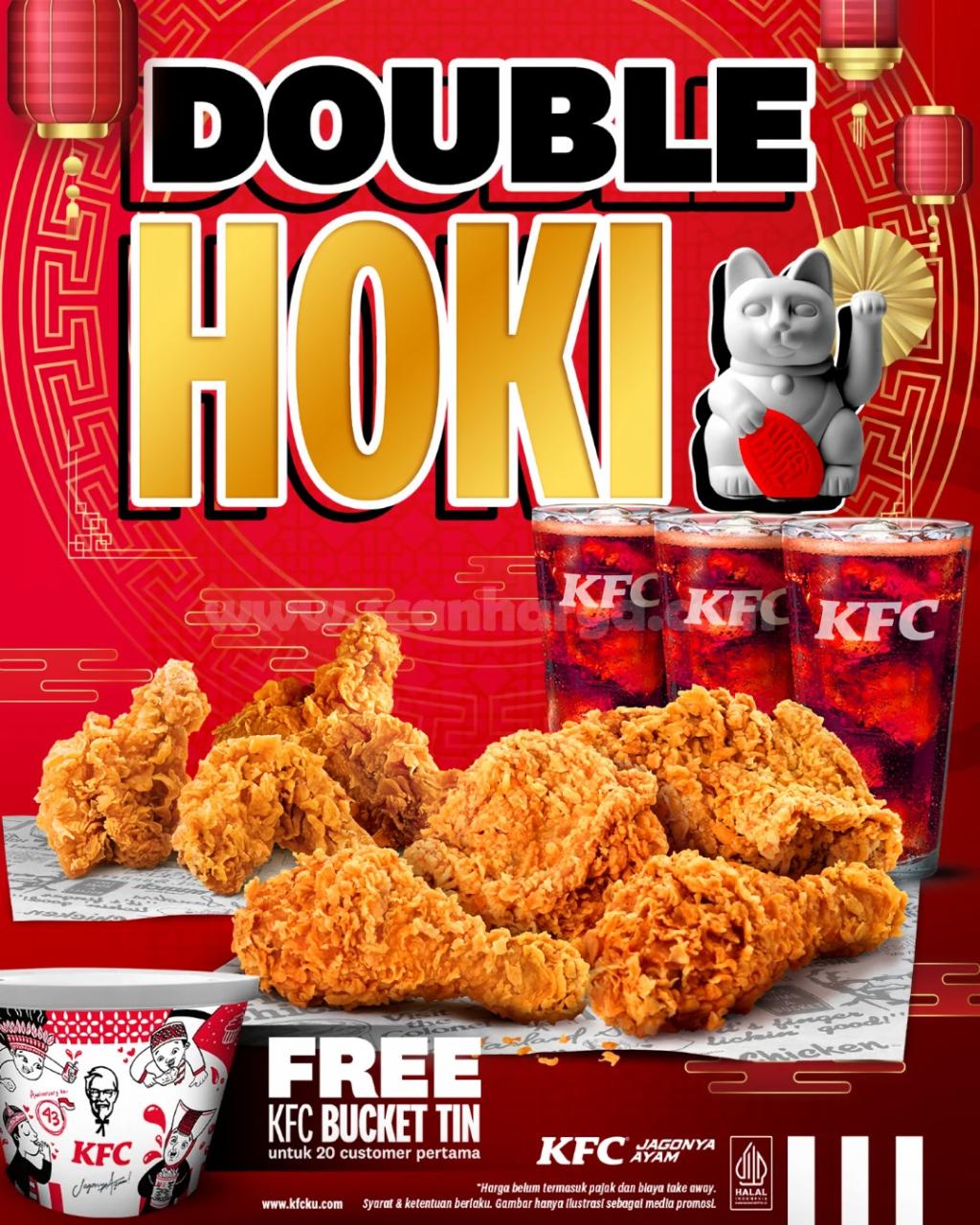 Promo KFC KOMBO DOUBLE HOKI hanya Rp. 80.000