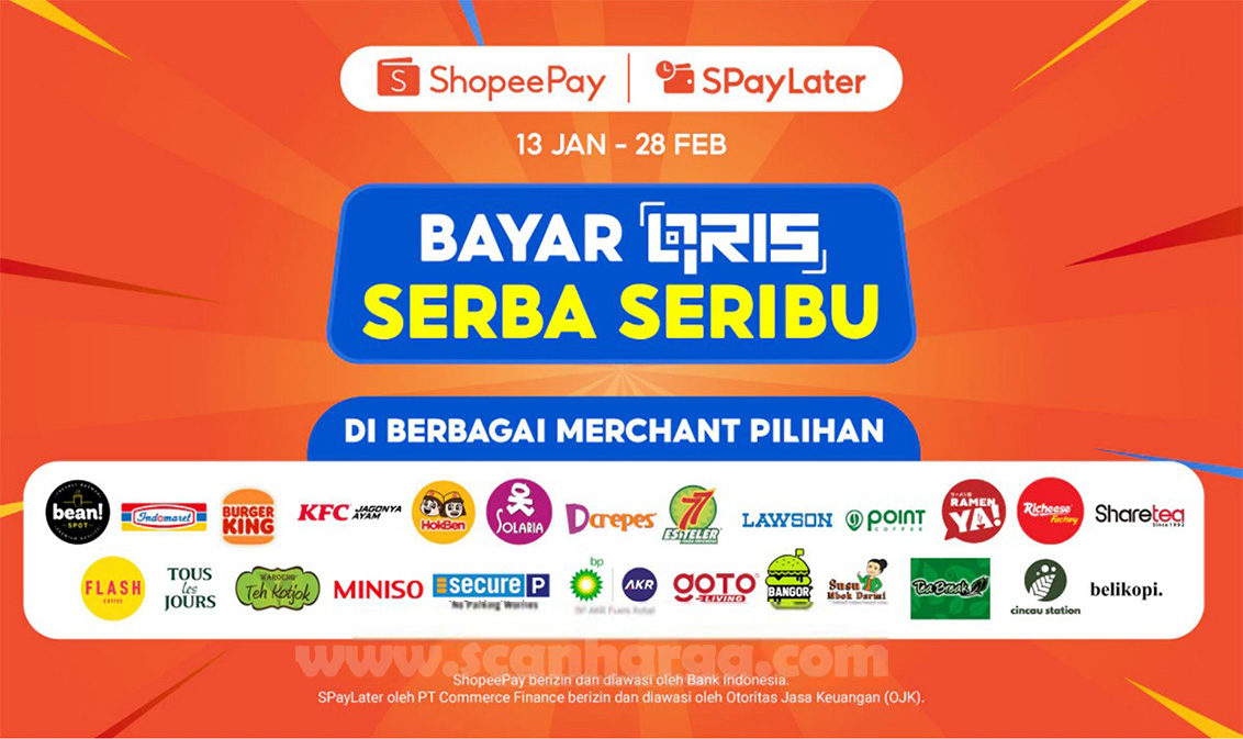 Promo SHOPEEPAY SERBA SERIBU Rp. 1.000 Periode 13 Januari - 28 Februari 2025